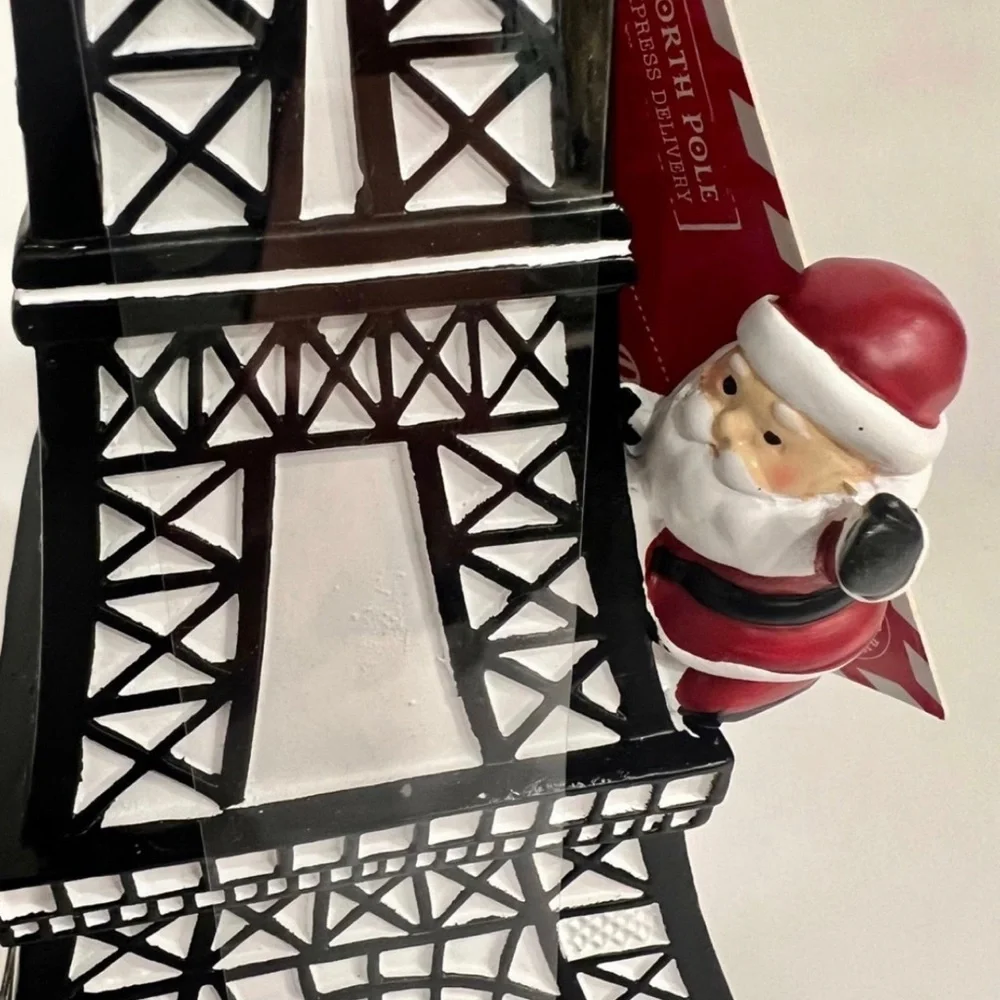Paris Eiffel Tower Christmas Santa Soap or Lotion Dispenser
